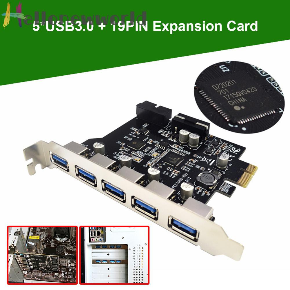 Card Mở Rộng Pci-E 5 Cổng Usb 3.0