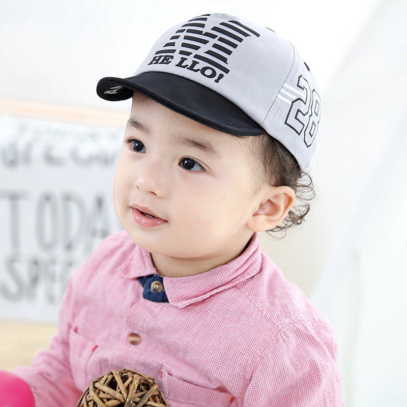 ♕ Mũ Lưỡi Trai Thêu Chữ Chất Liệu Thoáng Khí Thời Trang Cho Bé