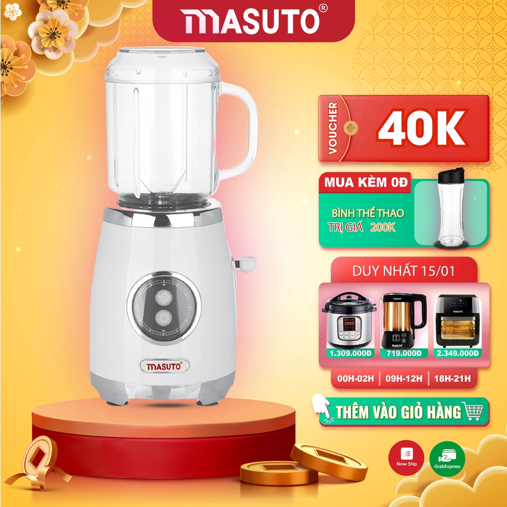 [MUA 1 TẶNG 1] Máy xay sinh tố Chuyên Dụng Masuto Blender Công Nghệ Nhật Bản xay hạt, xay đá siêu chuyễn mịn