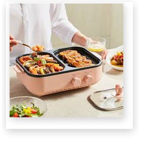 Nồi Lẩu Kiêm Nướng 2in1 Mini Đa Năng Cao Cấp