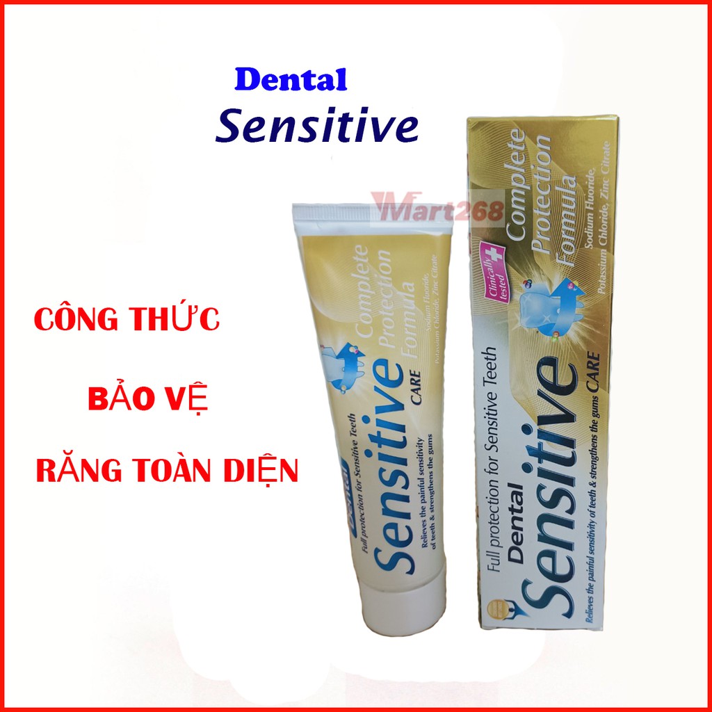 Kem Đánh Răng Dental Sensitive 100M lTrắng Sáng, Chắc Răng, Giảm Ê Buốt, Bảo Vệ Toàn Diện Răng Nhạy Cảm