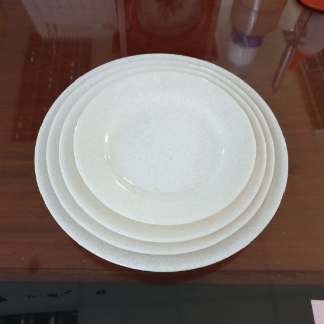 Dĩa cạn size 20.2cm nhựa Melamine Vân Đá (DC88VD)