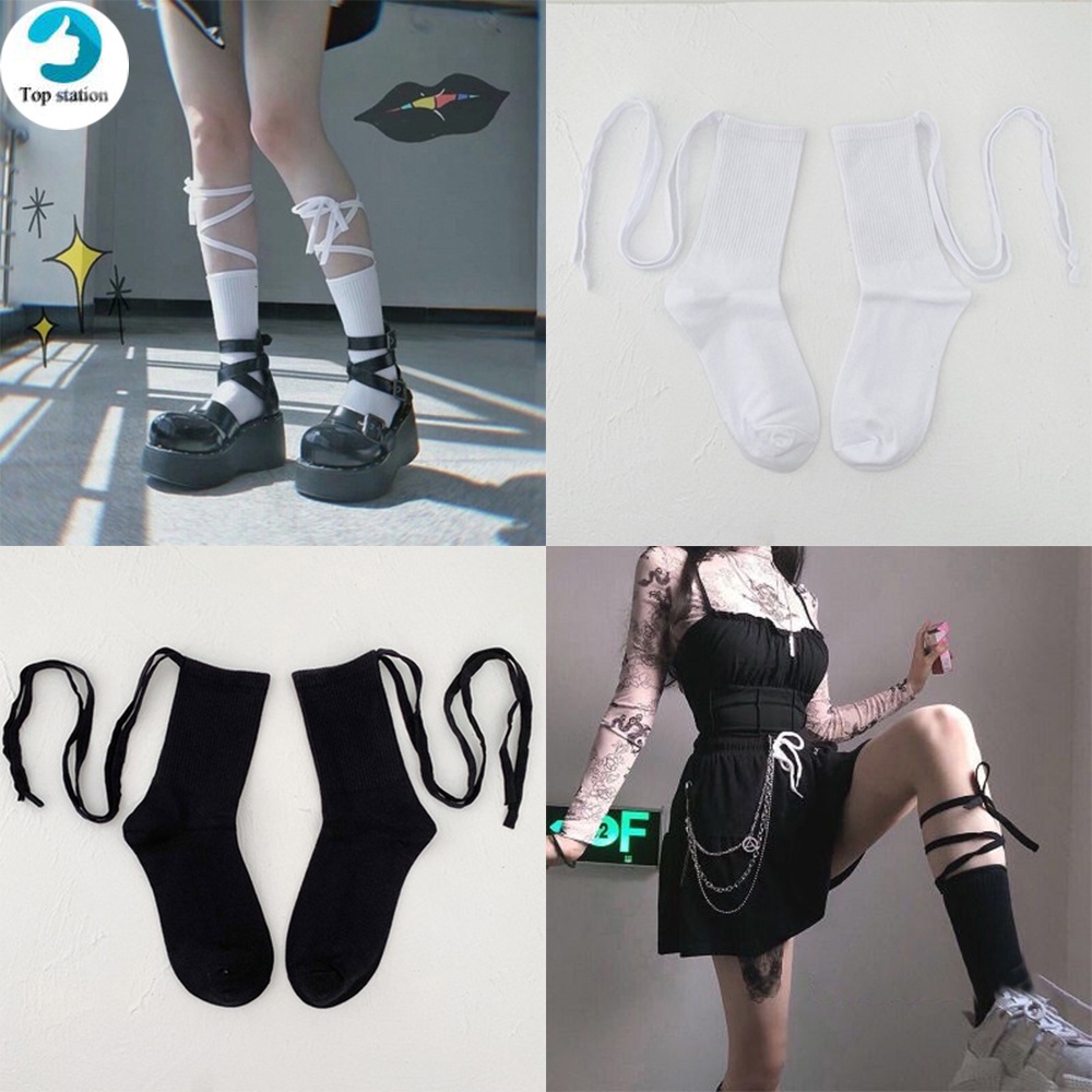 Vớ cột dây nữ thời trang phong cách lolita
