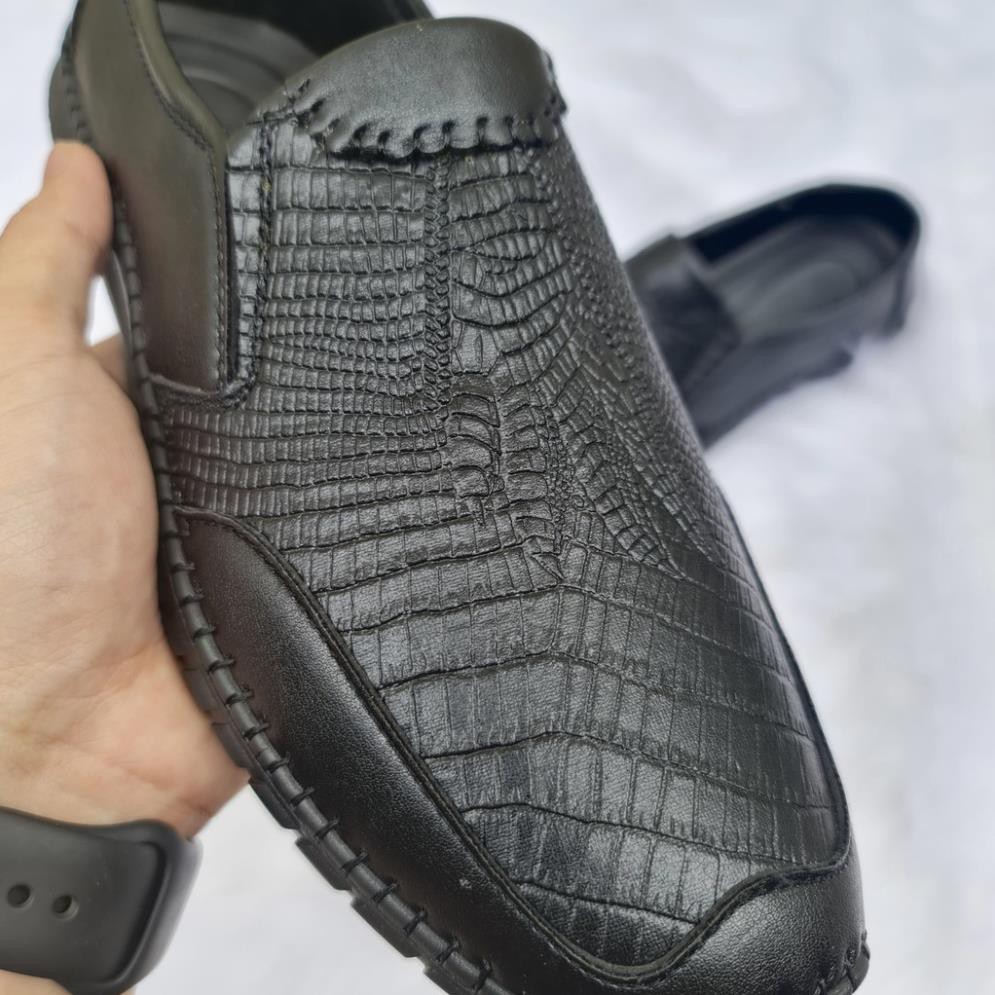 Giày Da, Giày Lười Da Dập Chân Rồng, Đế Khâu, Da Mềm, Đế Cao[HÀNG CAO CẤP] | BigBuy360 - bigbuy360.vn