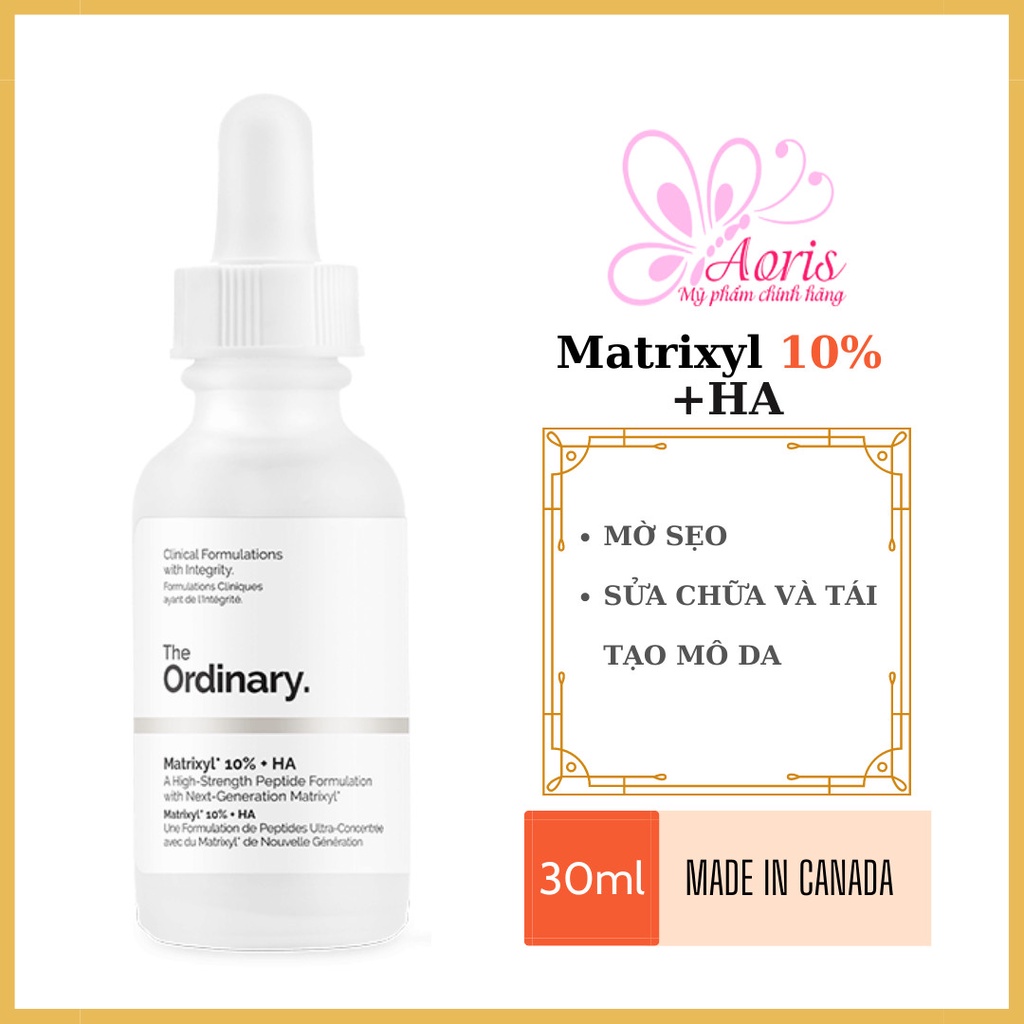 [CANADA- Full Bill] Tinh chất lão hóa,cấp nước The Ordinary Matrixyl 10% +HA 30ml