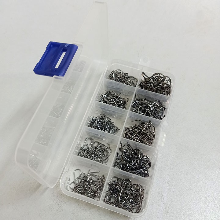 Hộp 500 Lưỡi Câu Thép Carbon Từ Số 3 Đến 13