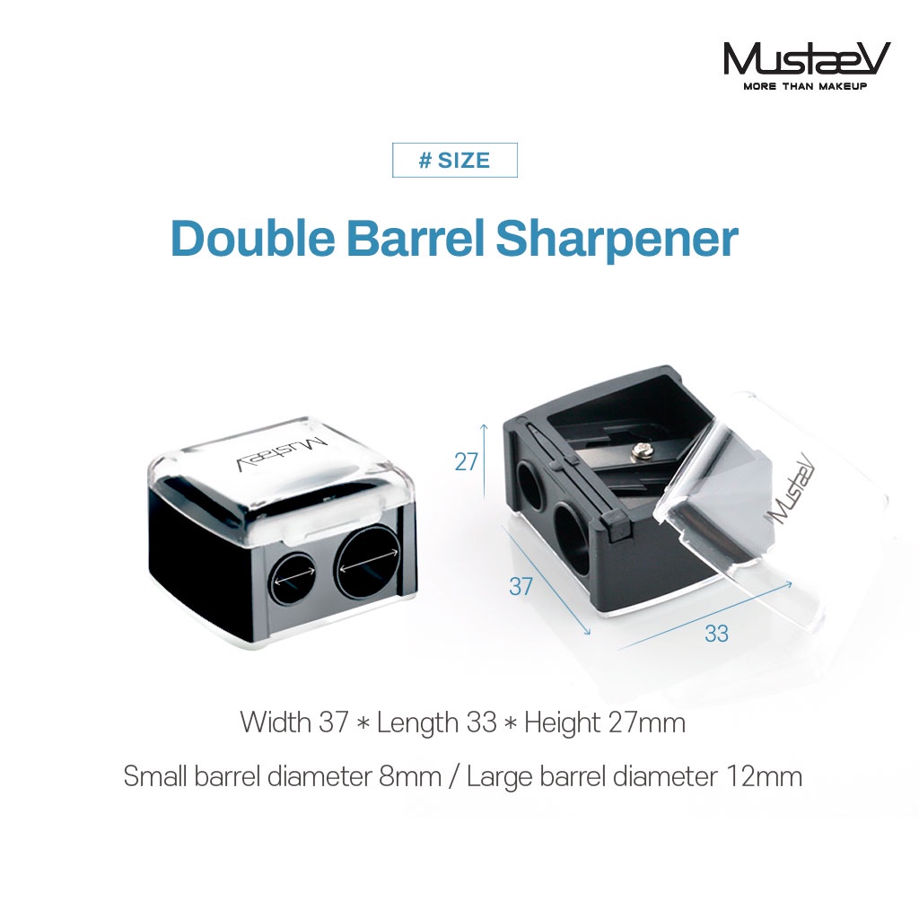 Gọt bút chì kép MustaeV để mài bút chì dài và bút chì mảnh