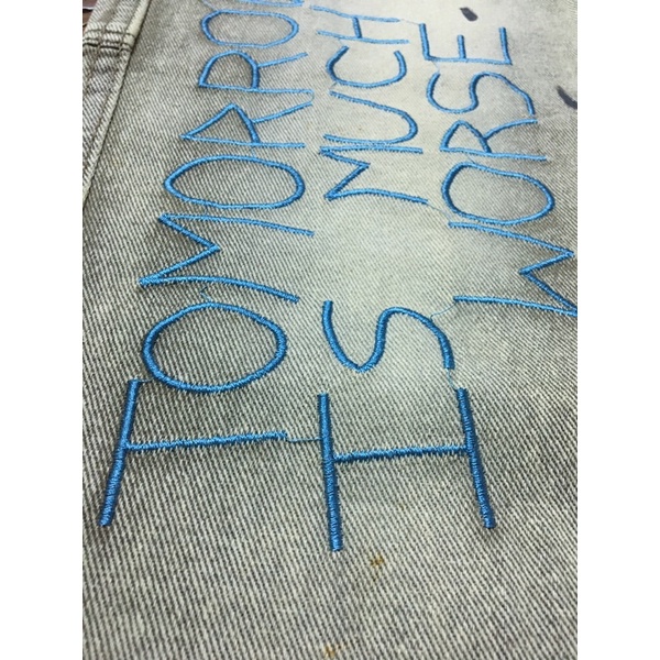 Quần jean unisex phối màu độc lạ phong cách đường phố | BigBuy360 - bigbuy360.vn