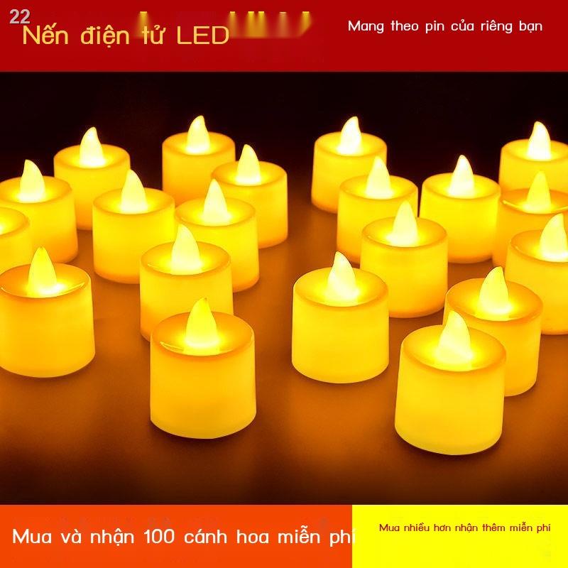 Đèn LED điện tử ánh sáng nến cầu hôn lãng mạn bố trí tạo nguồn cung cấp sinh nhật bất ngờ hình trái tim trang phòng cưới