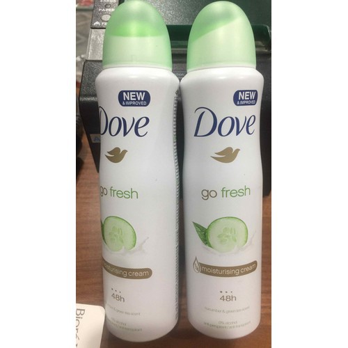 Xịt Khử Mùi 48h Dove Dưa Leo Và Trà Xanh Chai 150ml