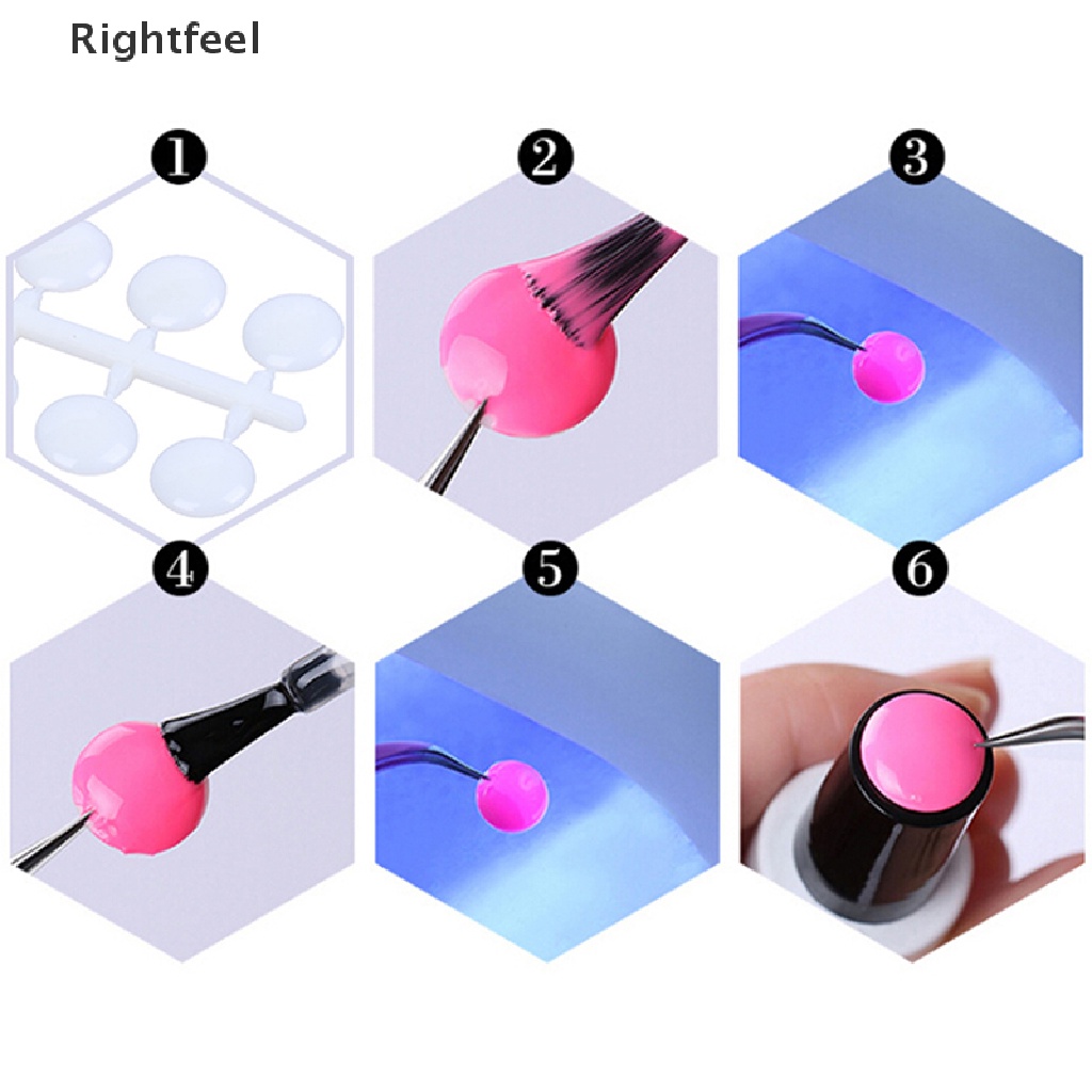[Hàng mới về] Set 120 thẻ màu sơn móng tay gel hình chấm tròn trang trí móng tay nghệ thuật có miếng keo dán hai mặt
