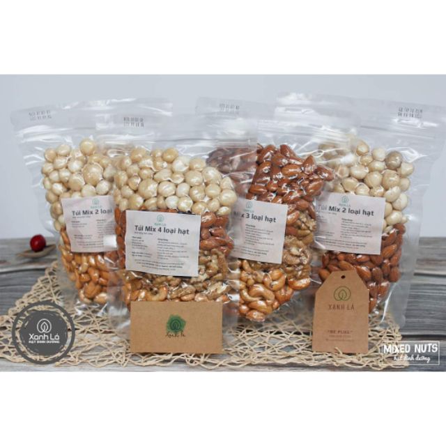 Mix Nuts Combor 6 loại hạt: óc chó, macca, hạnh nhân, điều, dẻ cười, sen sấy