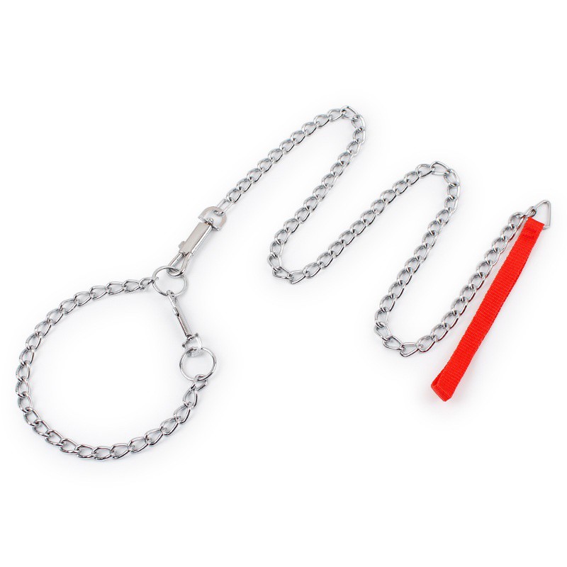 Dây Xích sắt DOG CHAIN cho chó mèo kèm vòng cổ inox cho chó mèo 1,6M