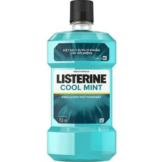 Nước chai xúc miệng listerine coolmin 750ml,250ml