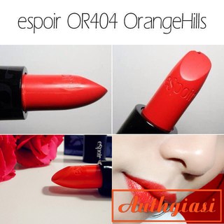 Son Espoir Lipstick Nowear S Orange Hills OR404 màu Đỏ Cam chuẩn