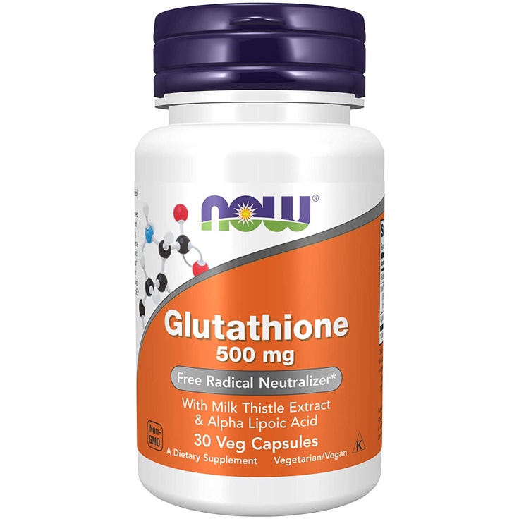 Now Glutathione 500mg Viên Uông Trắng Da Đẹp Da Trê Hóa Da và Chống Oxy Hóa Giúp Da Trẻ Khỏe Now Glutathion 60 viên.