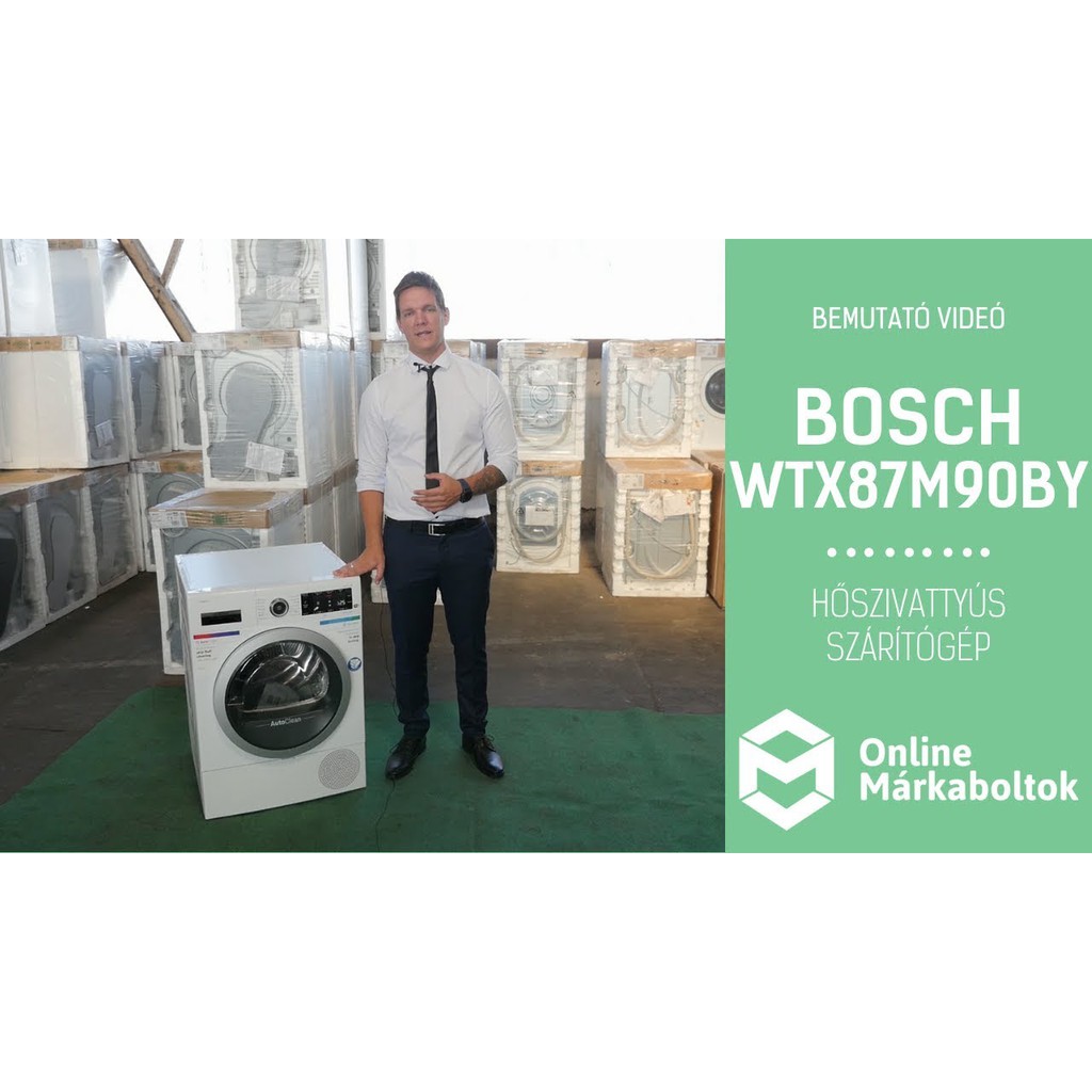 Máy sấy quần áo BOSCH WTX87M90BY |Serie 8 công nghệ bơm nhiệt Heat Pump