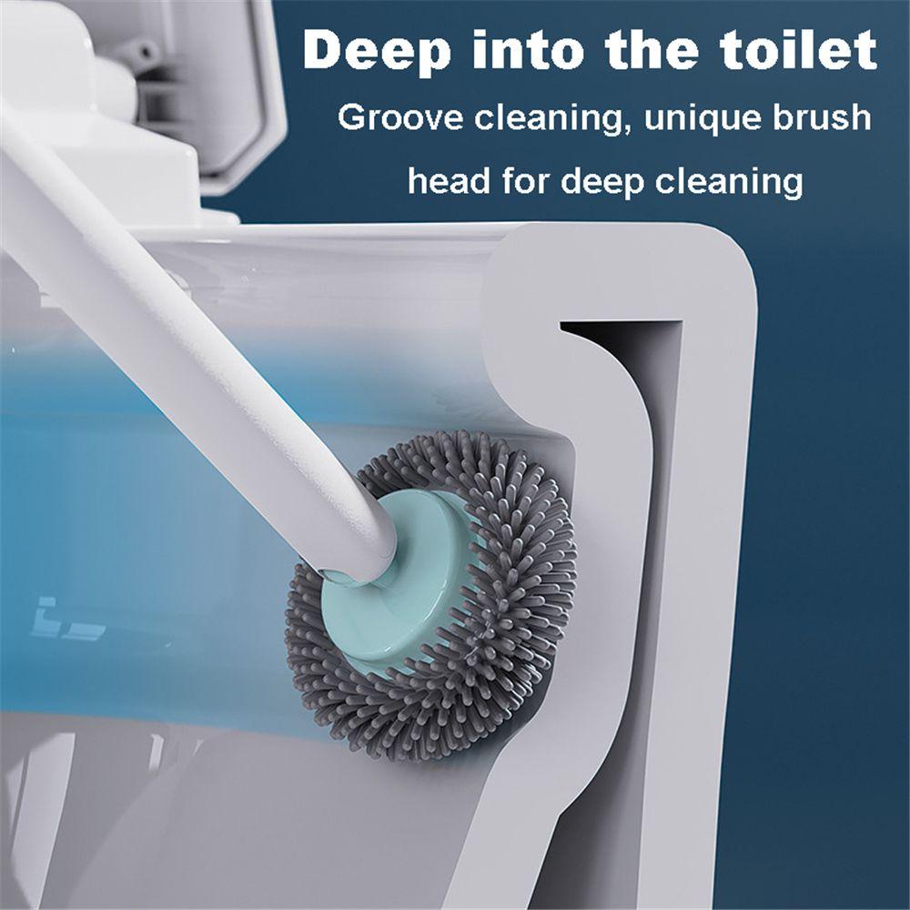 Bàn Chải Silicone Cán Dài Vệ Sinh Toilet Tiện Dụng