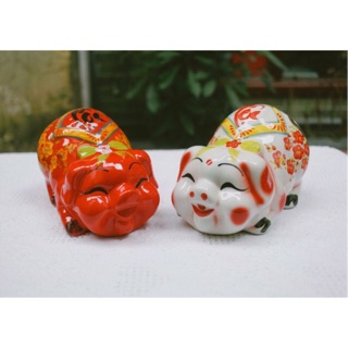 Heo đất mắt híp gốm sứ Bát Tràng