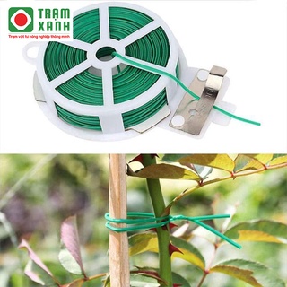 Cuộn dây kẽm bọc nhựa cố định hoa lan, cây cảnh 50m