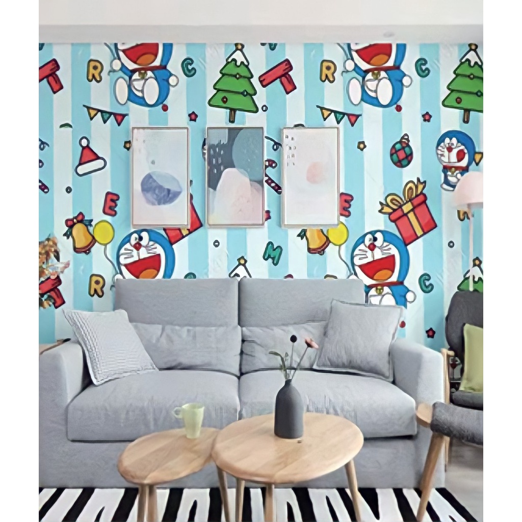 Decal dán tường DORAEMON SỌC DỄ THƯƠNG cực xinh xắn