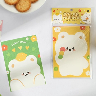 Giấy ghi chú  Baby Gấu xinh xắn Sticky Memo trang trí sổ tay planner, scrapbook, giấy note Stickerbosuahop