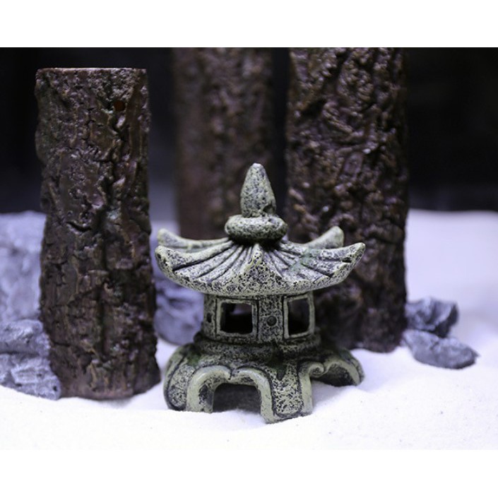 Tượng ngôi Chùa 🎁FREESHIP🎁 Tượng ngôi chùa trang trí bể cá thuỷ sinh