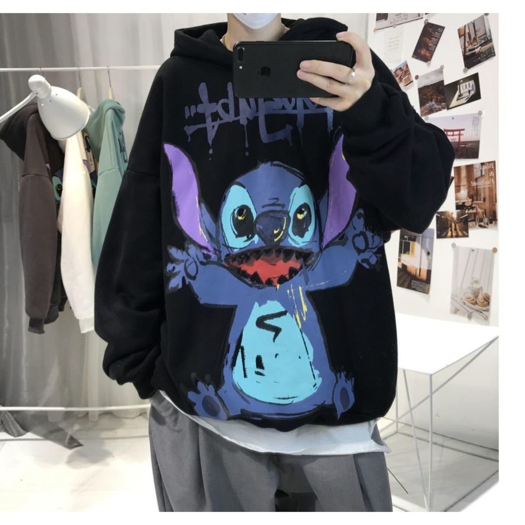 [VIDEO THẬT] Áo hoodie nỉ nam nữ form rộng chất nỉ bông dày in Sticker FTITCH hot trend, nam nữ đều mặc được