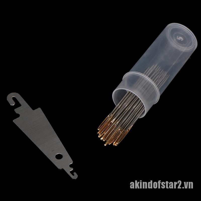 Bộ 30 Kim Thêu Chữ Thập Có Vòng Màu Vàng Độc Đáo