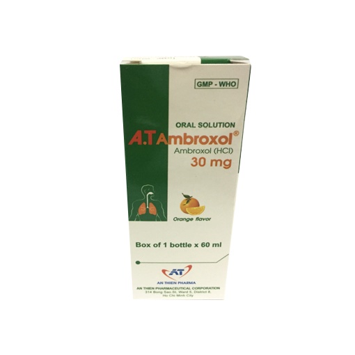Long đờm, loãng đờm, giảm ho  AT Ambroxol 30mg - Chai 60ml
