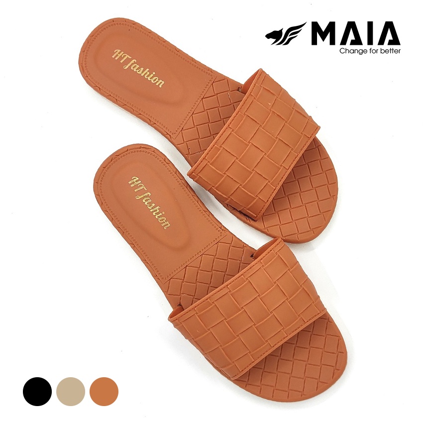 Dép quai ngang nữ thời trang Maia - chất liệu cao su - đế mềm dẻo đi êm chân chống thấm nước siêu bền MA5712 (nhiều màu)