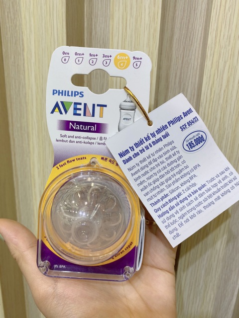 Bình sữa Avent Nature cho bé 125ml và 260ml hàng chính hãng