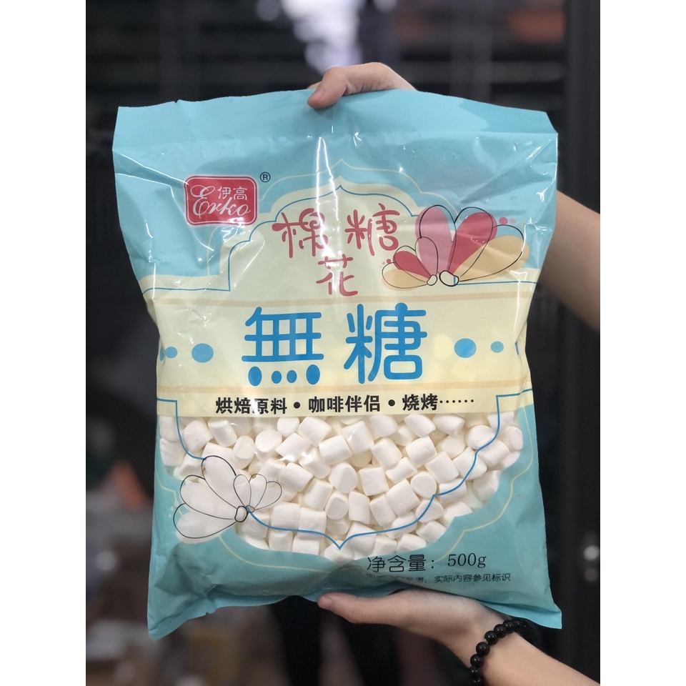 Kẹo Marshmallow KHÔNG ĐƯỜNG túi 500gr