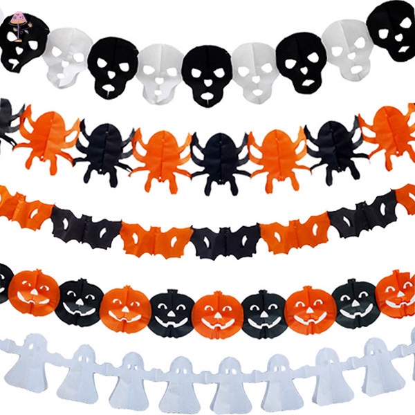 Banner hình bí ngô trang trí tiệc Halloween độc đáo