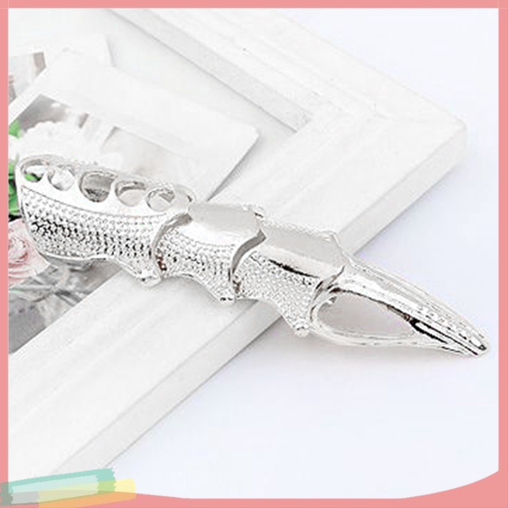 [LK] - - Nhẫn Đeo Khớp Ngón Tay Bản To Có Thể Điều Chỉnh Phong Cách Punk Gothic Cho Cospaly