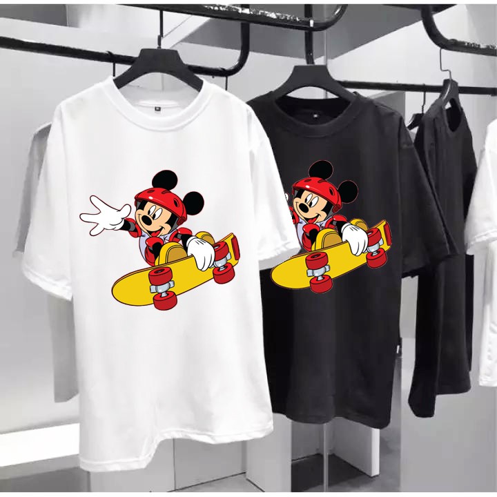 Bst chuột Mickey áo thun , áo phông nam, nữ tay ngắn 2 màu đen - trắng thun cotton thiết kế đẹp in 3d | BigBuy360 - bigbuy360.vn