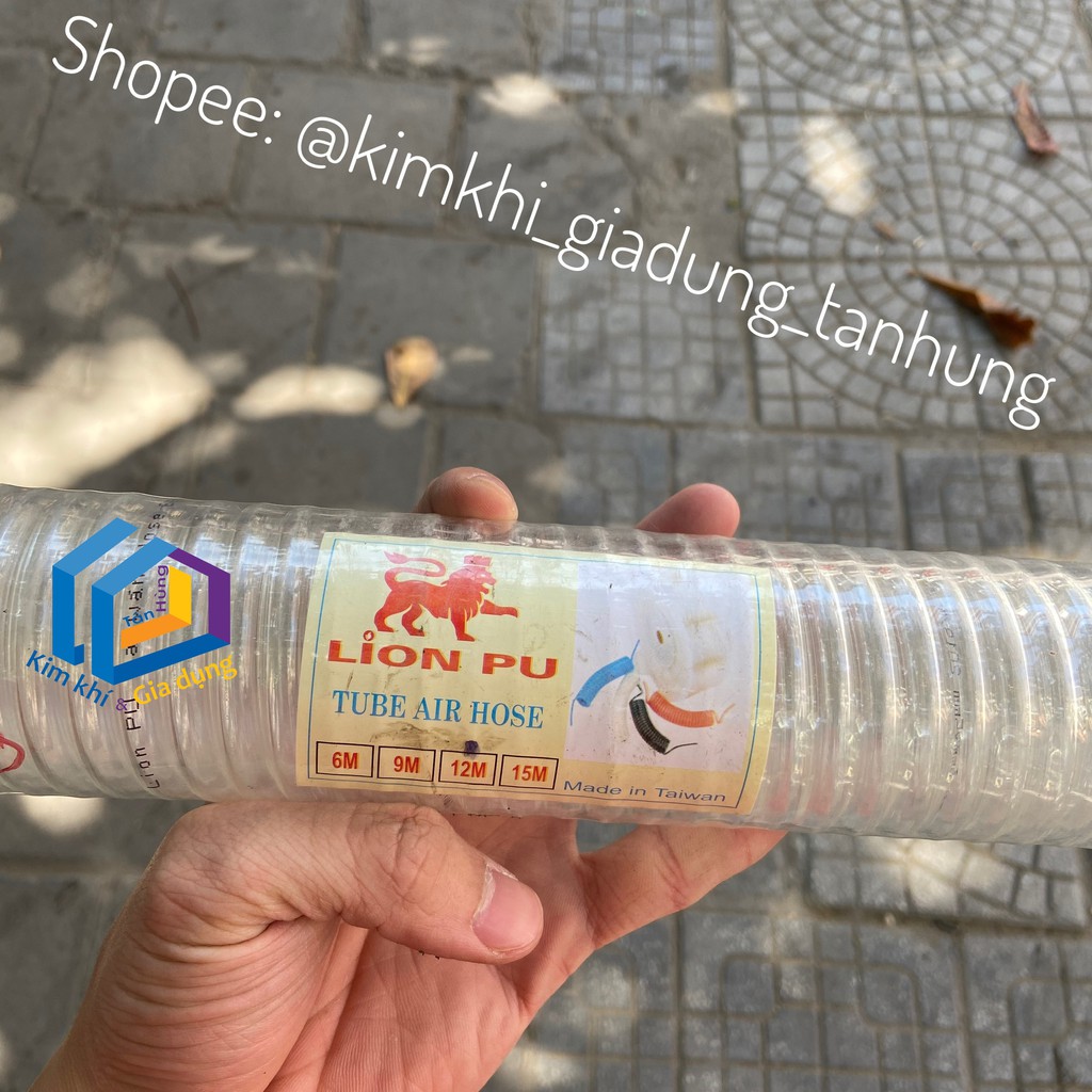 Dây hơi khí nén dạng xoắn màu trắng