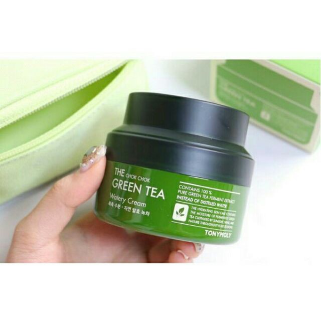 Kem dưỡng Tonymoly The Chok Chok Green Tea Watery Cream 60ml (date 8/11/2021)