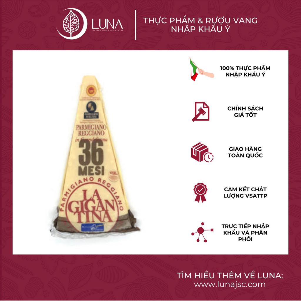 Phô mai Parmigiano Reggiano DOP 36 tháng MONTANARI & GRUZZA cục 200g [Parmesan Cheese]