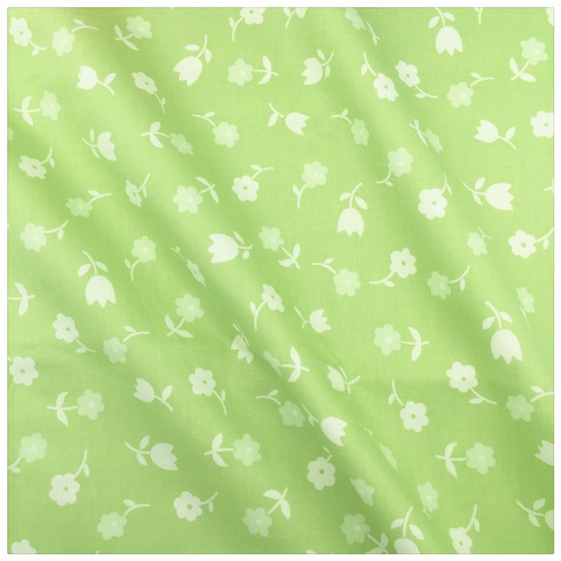 Set 5 Tấm Vải Cotton 40cm * 50CM Họa Tiết Hoa Xanh Lá Làm Đồ Thủ Công Đa Ứng Dụng