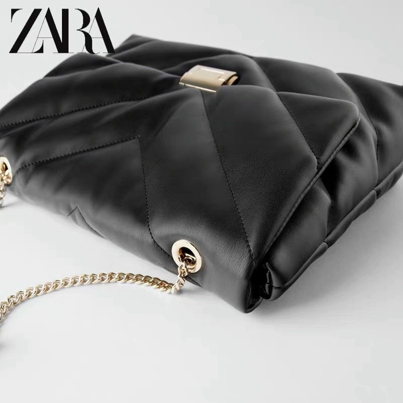 TNS - Túi đeo vai form mềm chần hottrend ZR maxi shoulder bag-chất da mềm cao cấp-màu đen basic