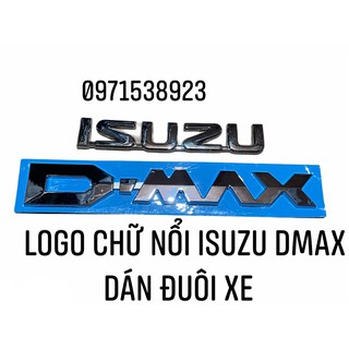 logo chữ ISUZU DMAX dán đuôi xe