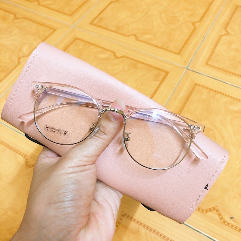 Gọng kính tròn nhựa dẻo phối kim loại hottrend | BigBuy360 - bigbuy360.vn