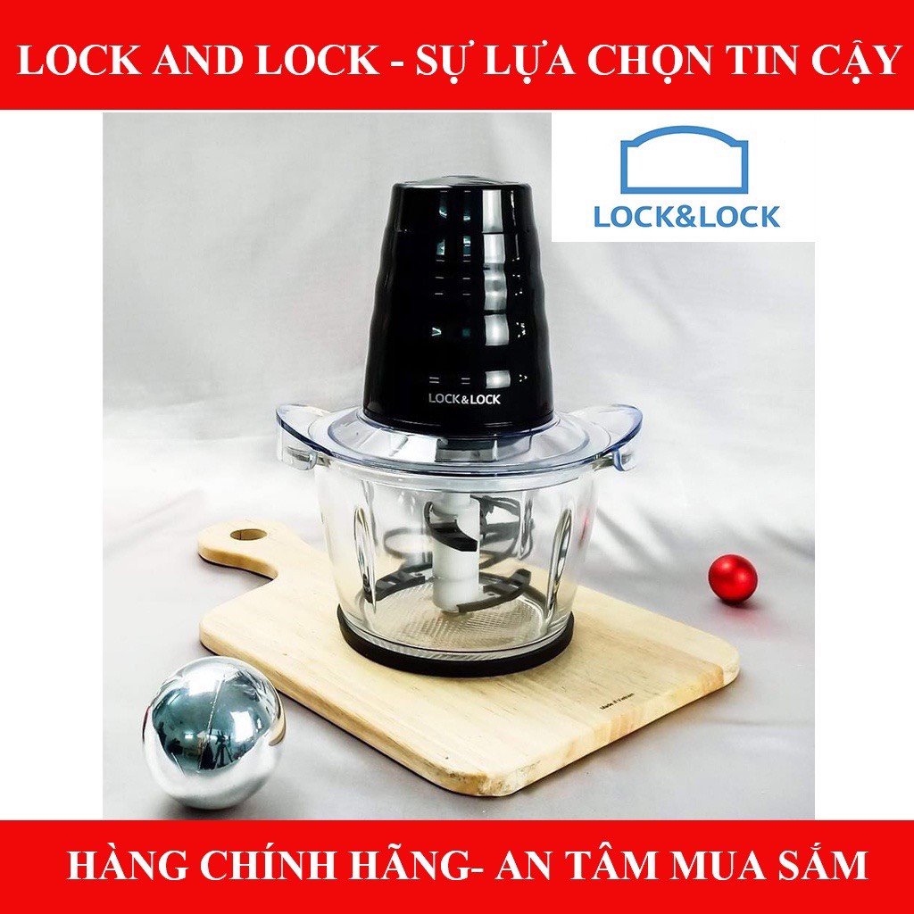 [Mã ELHADEV giảm 4% đơn 300K] Máy xay thịt Lock&amp;Lock cối inox, cối thủy tinh 1L 2L 2,4L chính hãng bảo hành 12 tháng