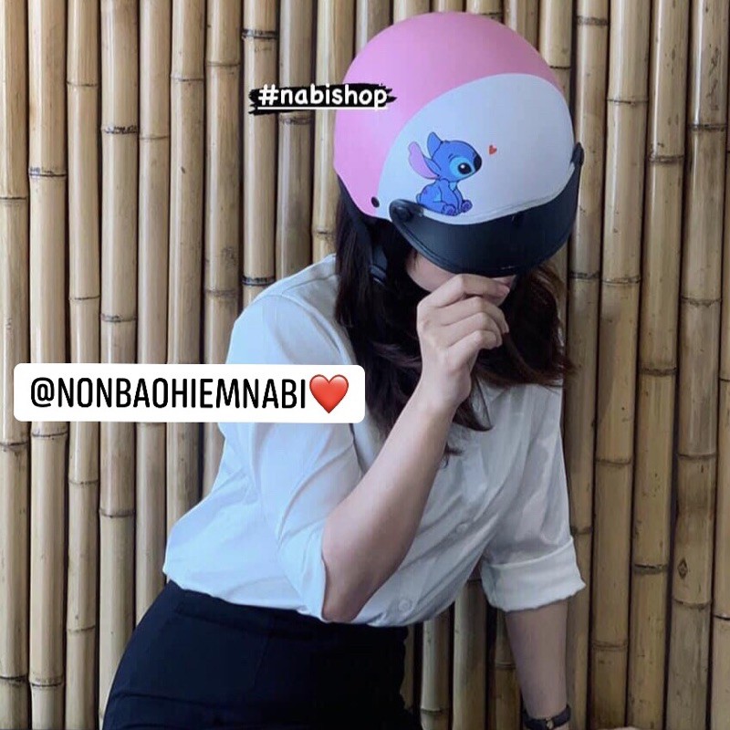 Mũ bảo hiểm đẹp Stitch - Đẹp Chuẩn nét từng chi tiết