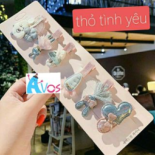 Set 6 kẹp tóc kiểu Hàn Quốc siêu cute