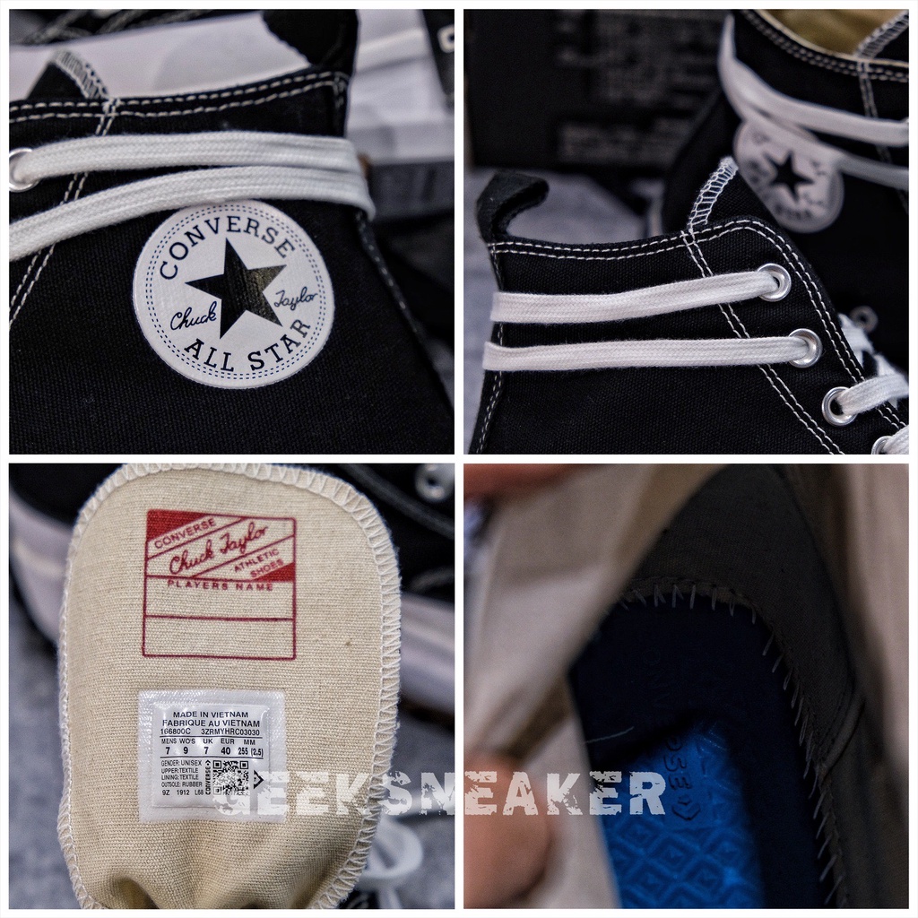 [GeekSneaker] Giày thể thao cổ cao Converse Run Hike Star Black White