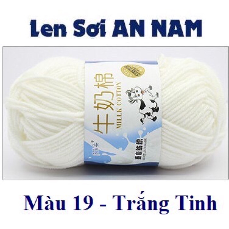 [NGẪU NHIÊN 20 cuộn] Len Cuộn Đan Móc Khăn Áo Mũ - Milk Bò