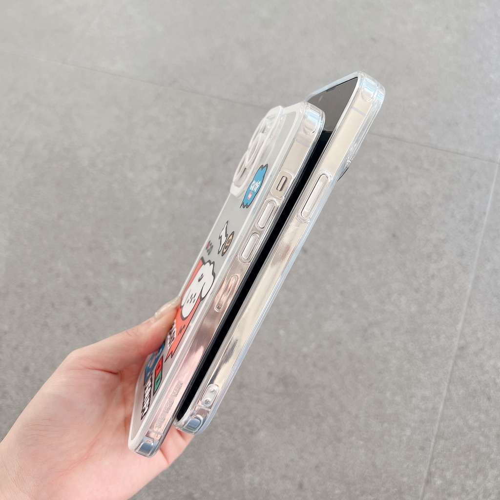 Ốp Điện Thoại Mềm Trong Suốt Hình Chó Mèo Dễ Thương Cho iPhone 14 Pro Max 14 Plus 13 12 11 Pro Max X XR XS Max 7 8 6 6s Plus SE 2020