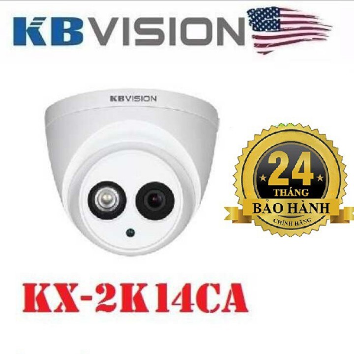 Camera HDCVI 4MP KBVISION KX-2K14CA Tích hợp míc thu âm - Hàng chính hãng bảo hành 2 năm